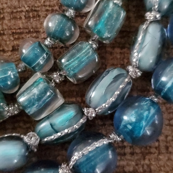 Chicos Teal necklace - Picture 3 of 4